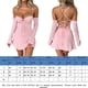 thumbnail image 2 of Mini Vestido De Verano Vestido sin espalda para mujer, color sólido, estilo sexy, ajustado, informal, para uso diario Kuymtek Rosa L para Mujer, 2 of 6
