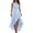 A-Light Blue, variant on Womens Summer Sleeveless Dress Crew Neck High-Low Ruffle Hem Maxi Dress Elegant formal Bridesmaid & Cocktail Party Dress B-Black