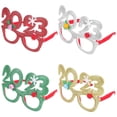 thumbnail image 3 of 4Pcs Novelty Christmas Eyeglasses Photo Booth Props Designed For New Year Celebration Adornment, 3 of 4