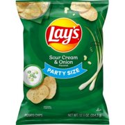 Lay's Sour Cream & Onion Flavored Party Size Potato Chips - 12.50oz