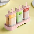 thumbnail image 4 of Ice Cream Mold, Popsicle Maker with 6 Slots, Pink Yellow Green Blue Plastic Tray, Non-stick & Easy Release for Homemade Ice Pops, for Family Fun & Summer S,Vsgery, 4 of 6