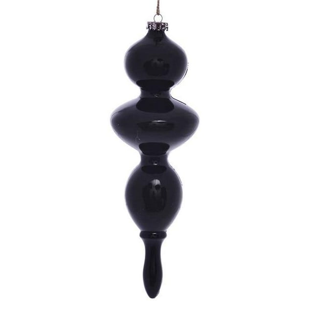 Vickerman MC198664 14 Po. Finial Grain de Bois Vert Mousse - 3 par Sac