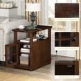 thumbnail image 4 of FAGAGA End Tables with Charging Station for Living Room, Wooden Nightstand for Bedroom,Cherry, 4 of 9