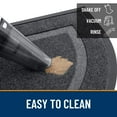 thumbnail image 6 of Buganda Half Round Door Mat, Heavy Duty Rubber Entrance Mat, Low Profile Dirt Trapper Doormat Outside, 36" x 24", Grey, 6 of 7