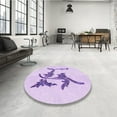 thumbnail image 4 of Ahgly Company Machine Washable Indoor Rectangle Transitional Heliotrope Purple Area Rugs, 2' x 5', 4 of 7