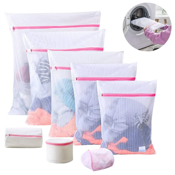 8Pcs Mesh Laundry Bags for Delicates with Premium Zipper, Travel