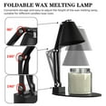 thumbnail image 5 of Folding Aroma Candle Warmer Lamp with Timer and Dimmer Metal Wax Melting Lamp for Home Decor Adjustable Height Candle Lattern (Golden110V-US), 5 of 7