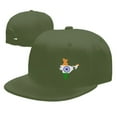 thumbnail image 7 of DouZhe Flat Brim Cap Snapback Hat, India Geography Map Flag Prints Adjustable Green Adult Baseball Cap, 7 of 7