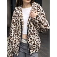 thumbnail image 4 of Veste Courte en Fausse Fourrure pour Femmes, Col Châle en Peluche, Cardigan, Blanc m, 4 of 9