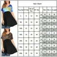 thumbnail image 2 of Women‘s Summer Gradient Short Sleeve Shirts Leopard Floral Plus Size Blouse Loose Casual Tops, 2 of 2