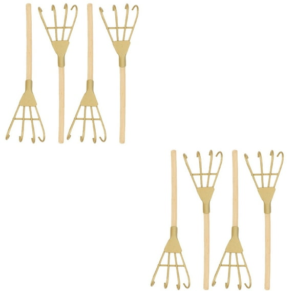 10 pcs  Miniature Rakes Crafts Smoothing Rake Landscape Smoothing Hand Tools Iron Rakes