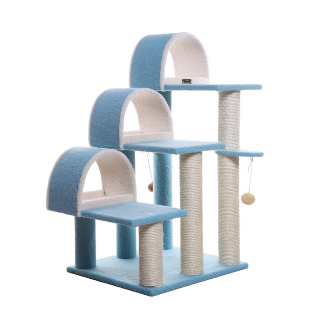 Armarkat Classic Cat Tree Model B3803, 38 inch Sky Blue - Walmart.com