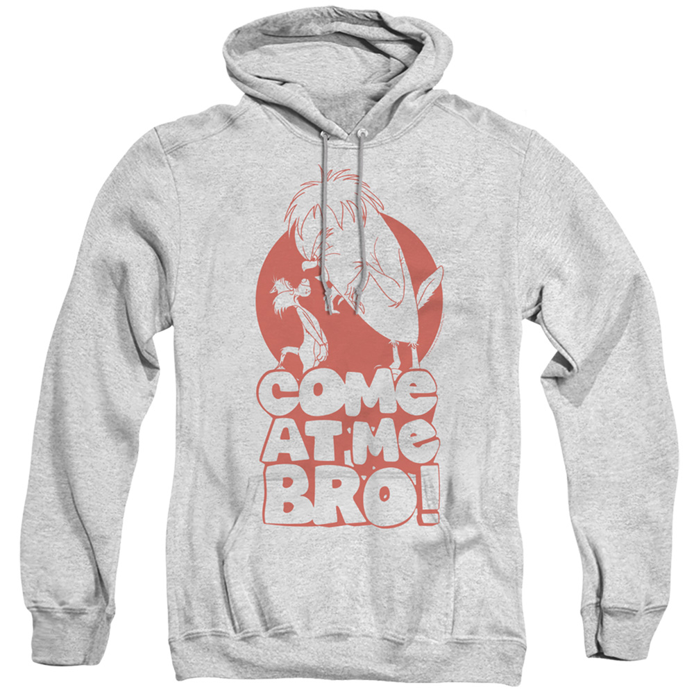 Looney Tunes Come At Me Adult Pullover Hoodie Sweatshirt Athletic Heather
