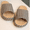 Light Gray, variant on Unisex Striped House Slippers Breathable Non-Slip Slippers Matching Couple Slippers