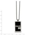 thumbnail image 3 of Collier avec Étiquette pour Chien en Acier Inoxydable, Plaqué Noir et Zircone Cubique, 24 Po, 3 of 3