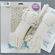 Leisure Arts Macrame Butterfly Kit with Wood Dowel and Cord