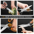 thumbnail image 3 of 2 Pack Sharp Kitchen Scissors Set with Magnetic Holder, Heavy Duty Kitchen Shears Meat Scissors, Multifunctional Stainless Steel Cooking Poultry Scissors for Household School Picnic, 3 of 4