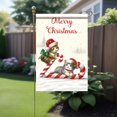 thumbnail image 3 of Christmas Candy Cane Garden Flag 12x18 Inch Winter Red Bow and Berries Design Outdoor Holiday Yard Banner Double Sided Winter House Flag Festive Garden Decoration Seasonal Home Decor, 3 of 6