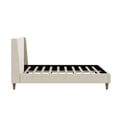 thumbnail image 4 of Noble House Modern Velvet Upholstered Platform Bed Frame,Queen Size,Beige, 4 of 6