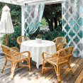 thumbnail image 2 of Turquoise Morocco Outdoor Curtains for Patio Waterproof,Windproof Privacy Curtains with Weighted Bottom,Grey Ombre Retro Mottled Painting Art Outside Drapes for Picnic Garage Yard 54"x95" 1 Panel, 2 of 8