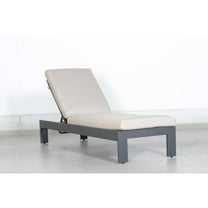Paris Chaise Lounge Gray Aluminum Frame in Taupe Cushion