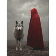 thumbnail image 1 of Red Riding Hood Wolf Canvas Wall Art 15.75x11.81 Inches, 1 of 8