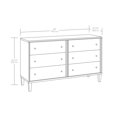 thumbnail image 2 of Pemberly Row Commode 6 Tiroirs en Bois Manufacturé Noyer Grand, 2 of 11