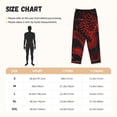 thumbnail image 3 of Rocae Red Dragon On Black for Women's Pajama Pants Pj Pants Lounge Pants-Medium, 3 of 6