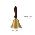 thumbnail image 2 of FELTECHELECTR Campana de mano con mango de madera, decorativa, única, para el hogar., 2 of 7