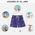 thumbnail image 6 of FORMRS Boys Swim Trunks Quick Dry Mesh Lining Beach Boardshorts, Sizes XS-XL, Purple Mushrooms Pattern, 6 of 7