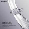 thumbnail image 2 of Satisfyer Double Crystal | Glass Dildo | Hot & Cold Temperature Play | Double-Ended| 2 Textured Shafts | Vaginal, Clitoral and Anal Stimulation | Unisex (Transparent), 2 of 5