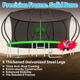 thumbnail image 6 of WOWLAND Trampoline 14FT for Kids and Adults with Lights, 1400LBS Heavy Duty Trampoline Outdoor with Enclosure Net and Basketball Hoop, Recreational Backyard Trampoline, Easy Assembly, Birthday Gift, 6 of 9