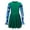 Dark Green, variant on Aislor Kids Girls Long Sleeve Floral Print Swim Dress Beachwear UPF 50+ UV Rash Guard Shirts Swimsuit A Lake Green 8