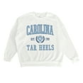 thumbnail image 4 of Women's Gameday Couture White North Carolina Tar Heels Premium Fleece Drop Shoulder Oversized Pullover Sweatshirt, 4 of 4