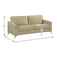 thumbnail image 2 of Lexicon Cazon Microfiber Fabric Sofa in Sand, 2 of 6