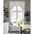 thumbnail image 4 of Farmhouse Flower Swag Valances for Windows, Small Curtains Drapes, Botanical Vintage Fruit Green Leaf Kitchen Window Curtains Over Sink Window Treatment Valance for Bedroom/Bathroom 56"x36", 4 of 5