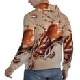 thumbnail image 6 of Kdxio Coffee Beans Chocolate Splash Print Mens Casual Hooded Collar Drawstring Hoodies Pullover Sweatshirts Casual Long Sleeve Shirts-X-Large, 6 of 7
