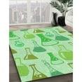thumbnail image 3 of Ahgly Company Machine Washable Indoor Round Transitional Green Area Rugs, 6' Round, 3 of 7