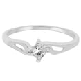 thumbnail image 2 of Diamond Princess Shape Solitaire Ring In 14K Solid White & Yellow Gold, 2 of 2