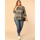 thumbnail image 2 of Top de Rayas Boho Agnes Orinda Cuello vuelto Multicolor 4XL, 2 of 5