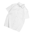 thumbnail image 4 of Camisa con botones para hombre, manga corta, informal, holgada, camisa blanca con botones para verano, escuela, fiesta diaria, camisa de manga corta XL, 4 of 12