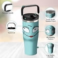 thumbnail image 3 of Halloween 30 Oz Tumbler with Handle and Straw, Cartoon Double Wall Coffee Travel Mug, Fall Reusable Insulated Water Bottle 30 Oz, Stainless Steel Cup with Handle and Straw Gifts for Halloween, 3 of 6