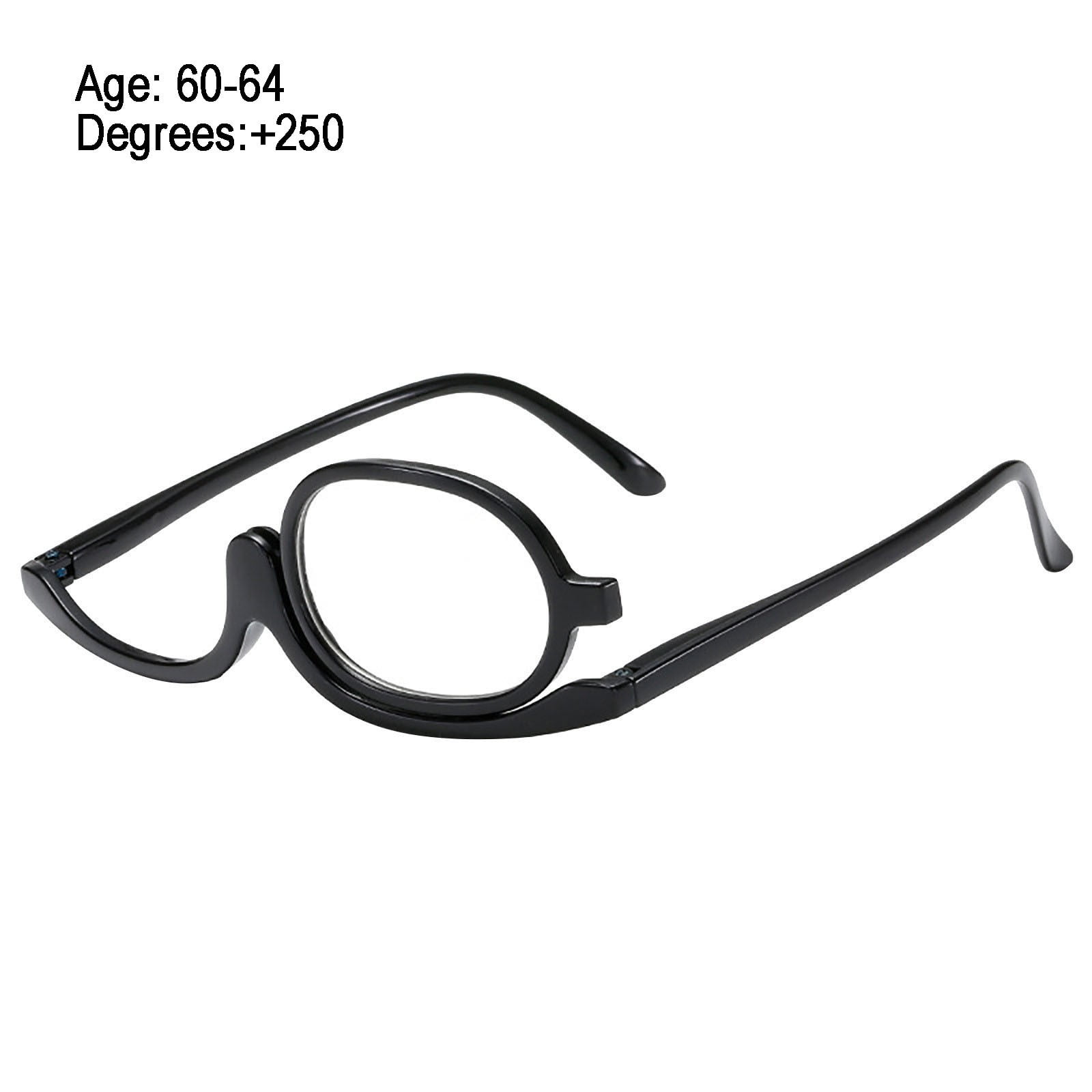 Makeup Reading Glasses for Women, Rotating Foldable Cosmetic Readers with Magnifying Lens, Portable Flip Down Eyeglasses for Hands-Free Makeup Application