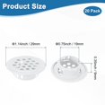 thumbnail image 3 of Uxcell Paquete de 20 Respiraderos Circulares de Soffit, 19mm/0.75 Pulgadas Respiraderos Redondos de Acero Inoxidable con Malla para Baño Hogar/ Oficina/Cocina/Armario/Ropero [Blanco], 3 of 7