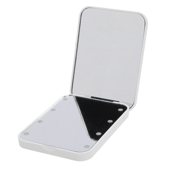 YAHHU LED Compact 2‑Sided Makeup Mirror with Built‑In Bright LED Light, Portable Handheld, 2‑Way Magnification, Long‑Lasting Battery, Ideal for Travel & Touch‑Ups