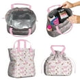thumbnail image 2 of Pioneer Flower Drawstring Lunch Bag Women - Drawstring Lunch Bag Insulated for Work Office - Stain-Resistant Large Lunchbags for Women with Multi-Pockets, 2 of 6