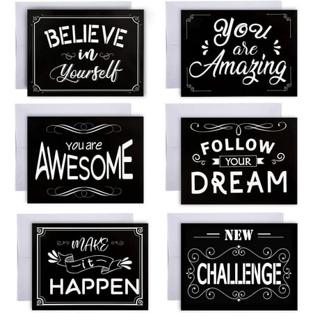 36 Pieces Inspirational Greeting Cards Motivational Quote Card with ...