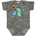 thumbnail image 3 of Inktastic Tyrannosaurus Rex Vs. Meteor Fun Space Dinosaur Boys or Girls Baby Bodysuit, 3 of 5