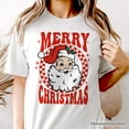 thumbnail image 2 of Merry Christmas Santa T‑Shirt, Retro Red Checkered Tee for Classic Holiday Season, 2 of 6