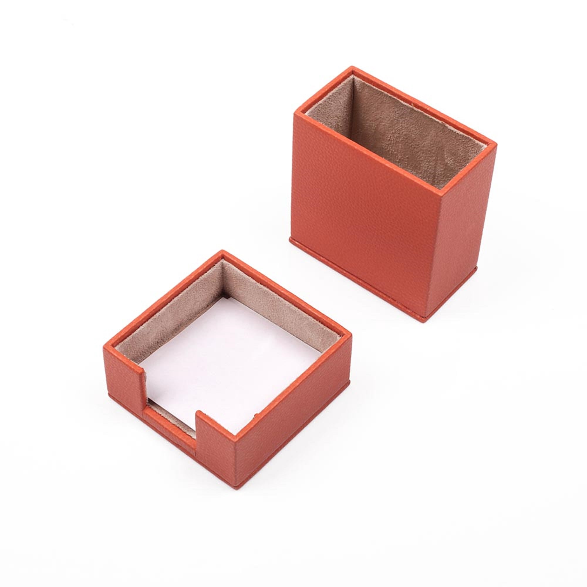 Leather Double Document Tray - Pen Holder - Note Paper Holder -3 Accessories-Desk Organizer - Office Desk Accessories - Desktop Storage - 3 PCS